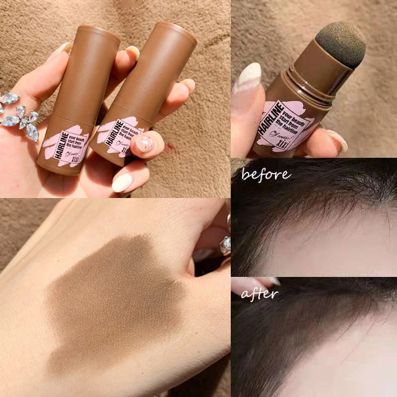 3 Colors Hair Shadow Stick Natural Instantly Cover Hairline Contour Powder Unisex Hair Root Edge Shadow Eyebrow Filling Powder