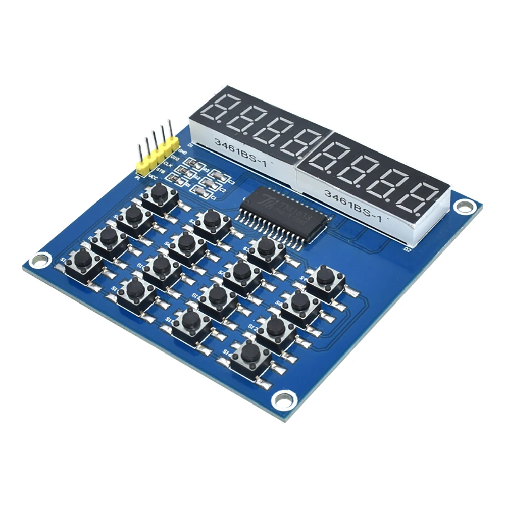 TM1638 Digital LED Display 8-Bit Digital Tube Board 3-Wire 16 Keys 8 Bits Keyboard Scan And KEY LED Module For Arduino