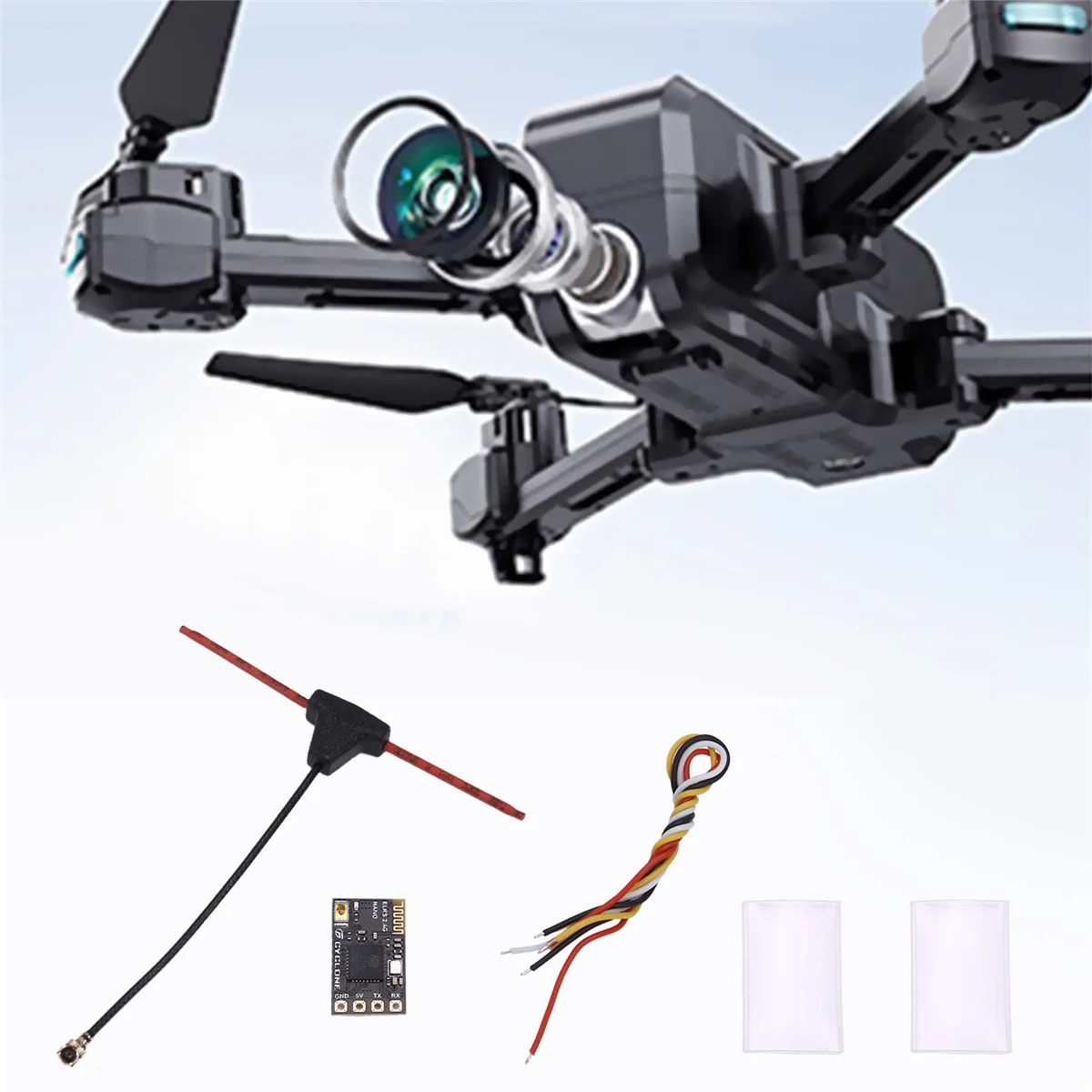AT-ELRS 2.4GHz NANO ExpressLRS Receiver Long Range Control High-Performance Low Latency Compatible with RC Drone