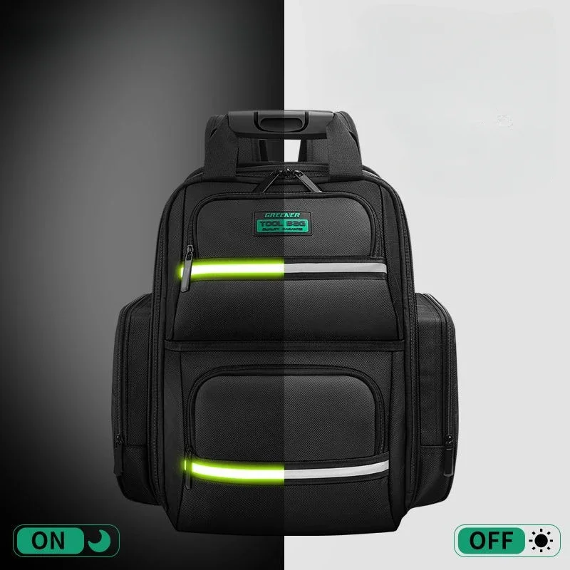 Mochila de tela Oxford multifunción para electricista, bolsa de almacenamiento de accesorios de Hardware profesional, Herramientas Portátiles, bolsas organizadoras