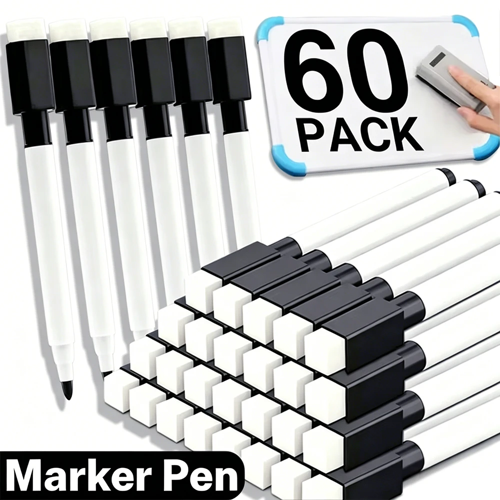 Whiteboard-Marker Stift Trocken Abwischbare Marker mit Radiergummi-Kappe für Büro Schule Schreibwaren Magnetischer Whiteboard-Marker Stift Trocken Abwischbar