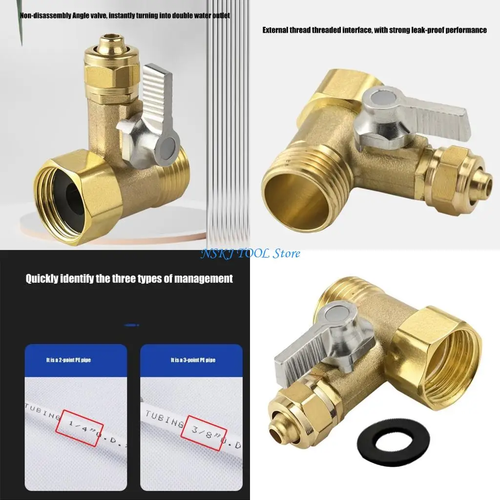 L8RC Compact Integrated 3 Way Ball Valves Inlet Control Valves for Precise Water Pressure Adjustment In Homes Plumbing Systems