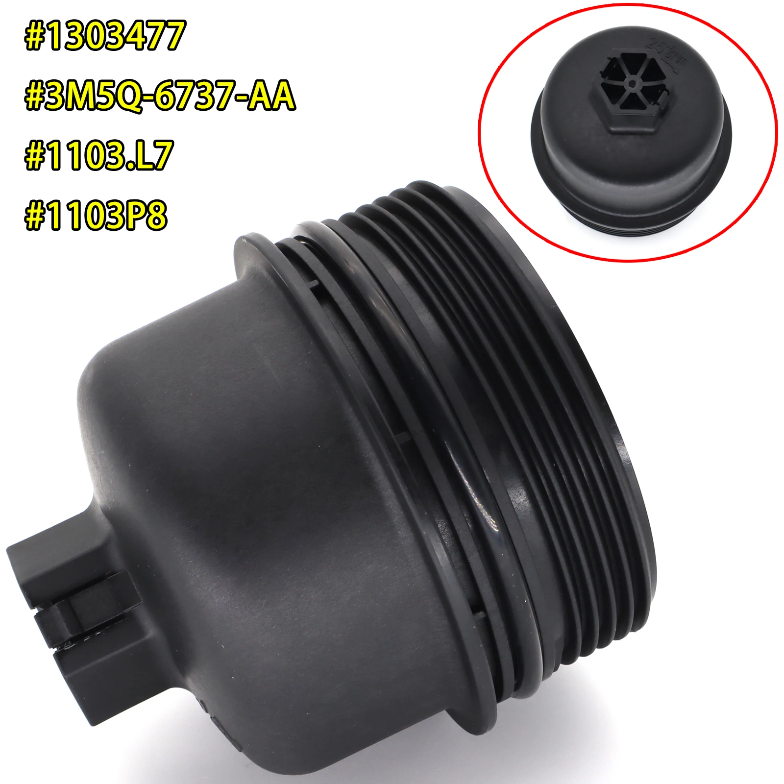 1303477 Engine Parts Oil Filter Housing Cover Cap For Citroën Ford Transit MK7 Mondeo Mk4 2006 2007 2008 2009 2010 2011 2012-16