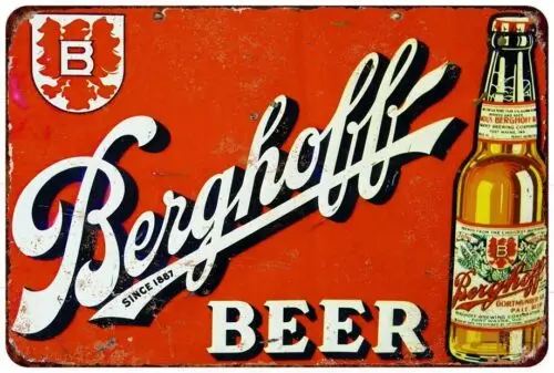 Berghoff Beer since 1887 Vintage LOOK reproduction metal sign 8 x 12