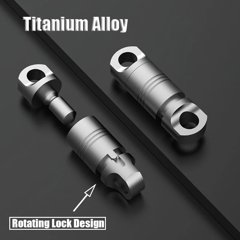 Titanium Alloy Rotating Ring Buckle Keychain Waist Belt Buckle Spring Lock Keyring Outdoor Tool EDC Unboxing Tool