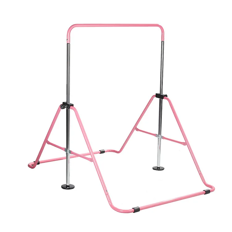 Home Grip Training Children Pull up Gymnastics Horizontal Bar With Adjustable Height Trampoline