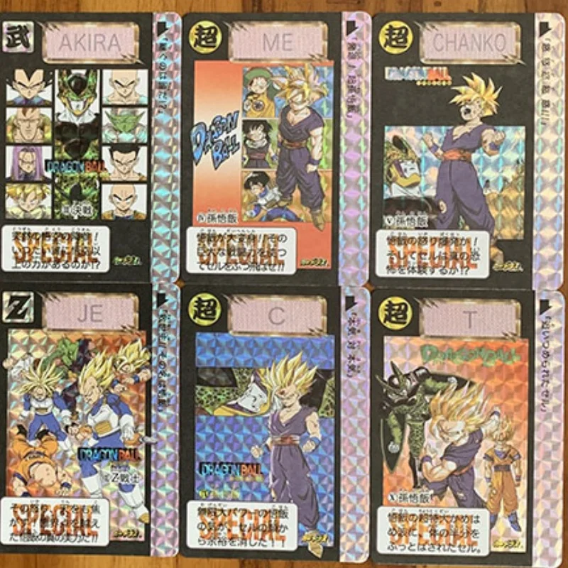 10Pcs/set Dragon Ball Son Goku Son Gohan Piccolo Limited Card Refraction Grid Flash Anime Game Characters Collection Cards