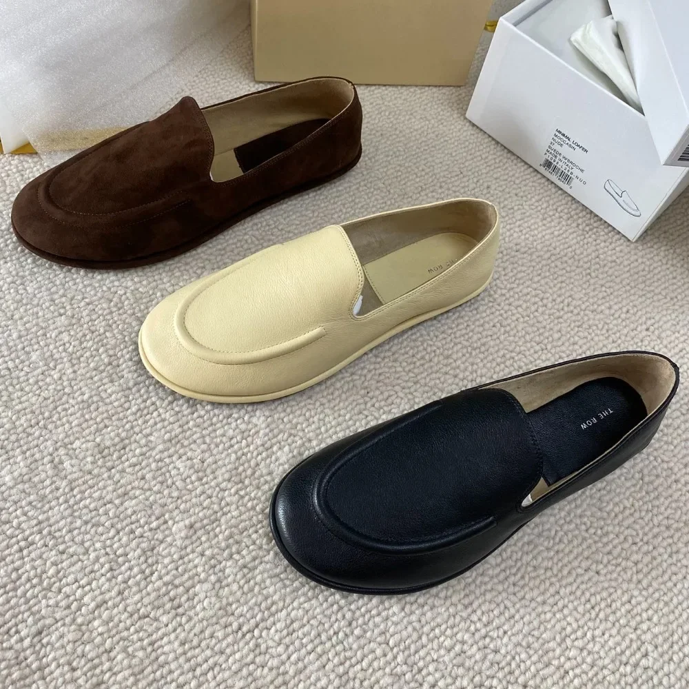 Imported Calfskin Loafers Real Leather Flats Women Shoes