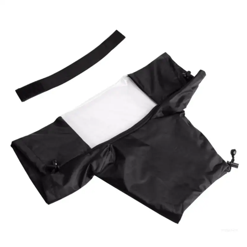 

Camera Rain Cover Double Zipper with Sleeves, Drawstrings, Viewing Window Dropship