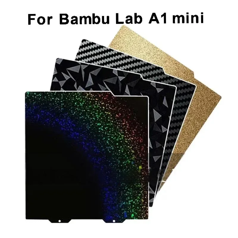 For Bambu Lab A1 Mini 3D Printer Build Plate 184x184 Double Sided PEO PET Magnetic PEI Steel Sheet PEY Heated Bed Upgrade