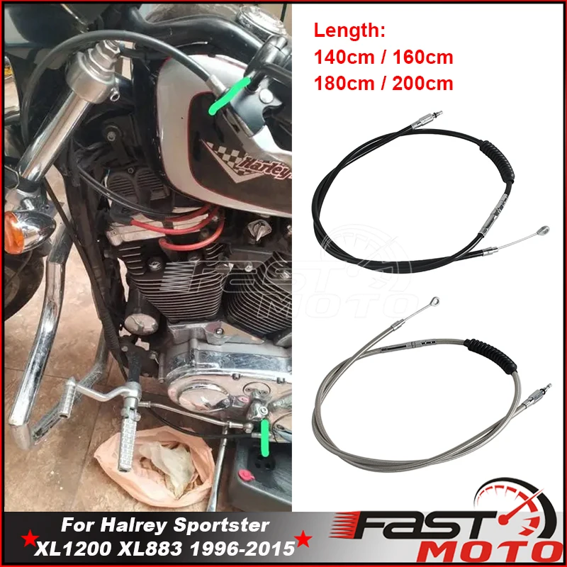 For Harley Sportster XL 1200 883 72 48 Iron SuperLow Forty-Eight Seventy-Two Clutch Cables 1.4m 1.6m 1.8m 2m Clutch Wire 1996-15