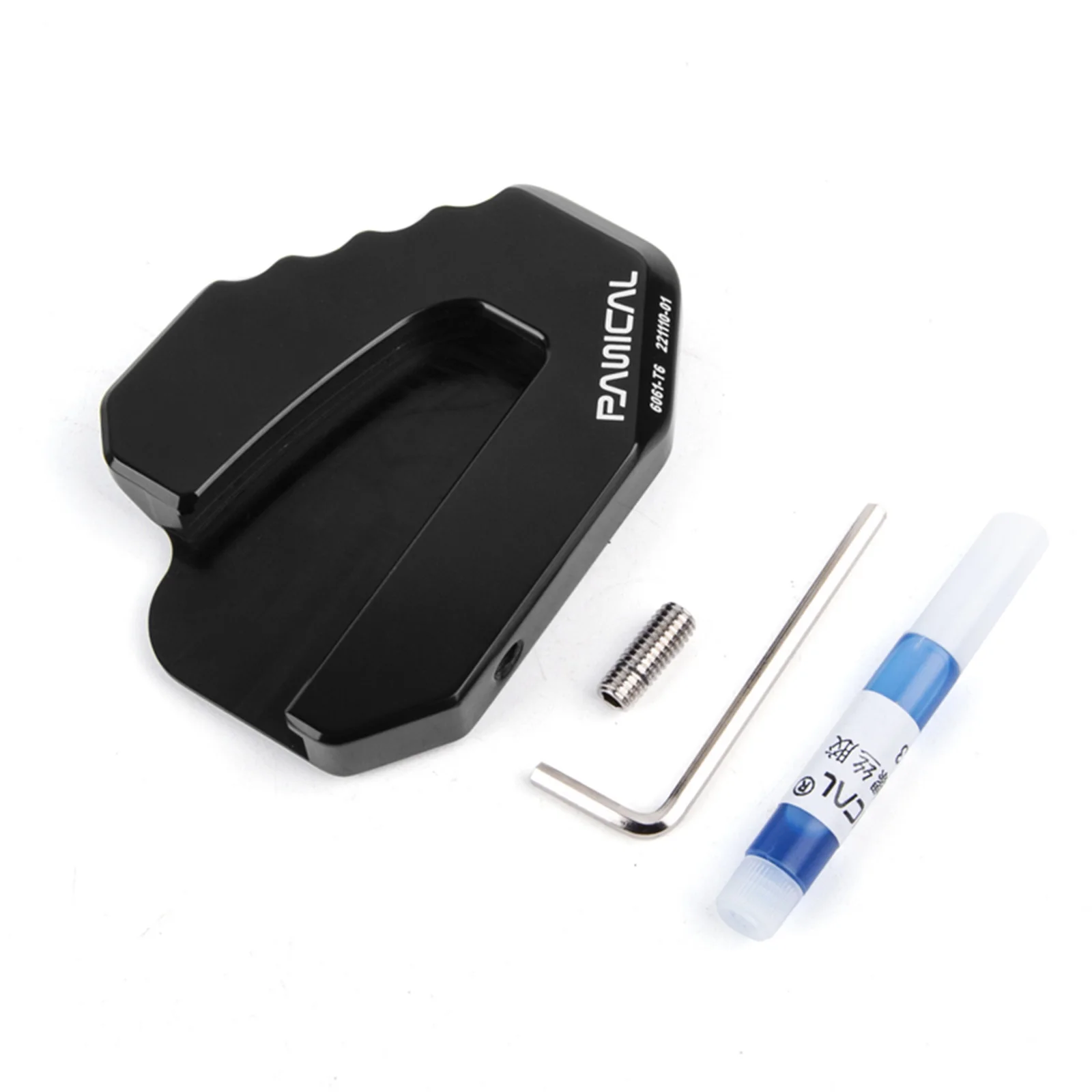 Panical Rack Extender Anti-Slip Stand Extender Side Stand Pad Parking Rack For Honda Goldwing GL1800 AD BA F6B 2001-2026