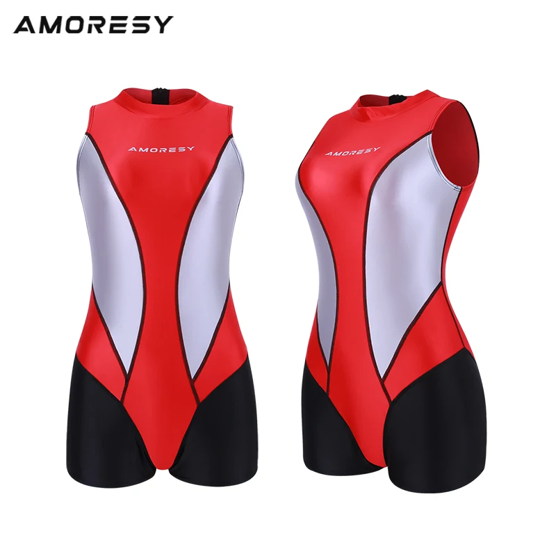 AMORESY Polyhymnia Series Japanese Anime Color Matching Hot Spring Resort Cosplay Sleeveless Swimsuit