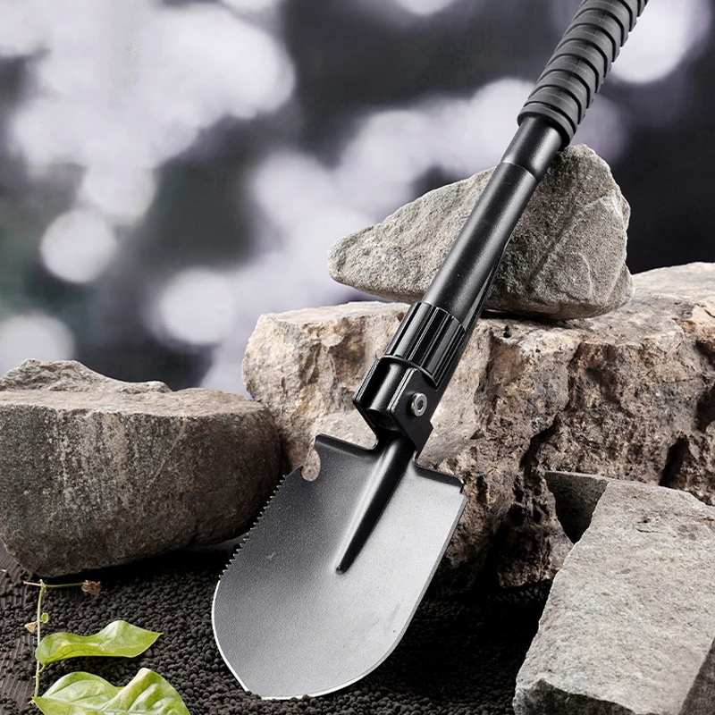 Emergency Folding Handle Spade Outdoor Folding Multifunction Tactical Shovel For Camping Hiking
