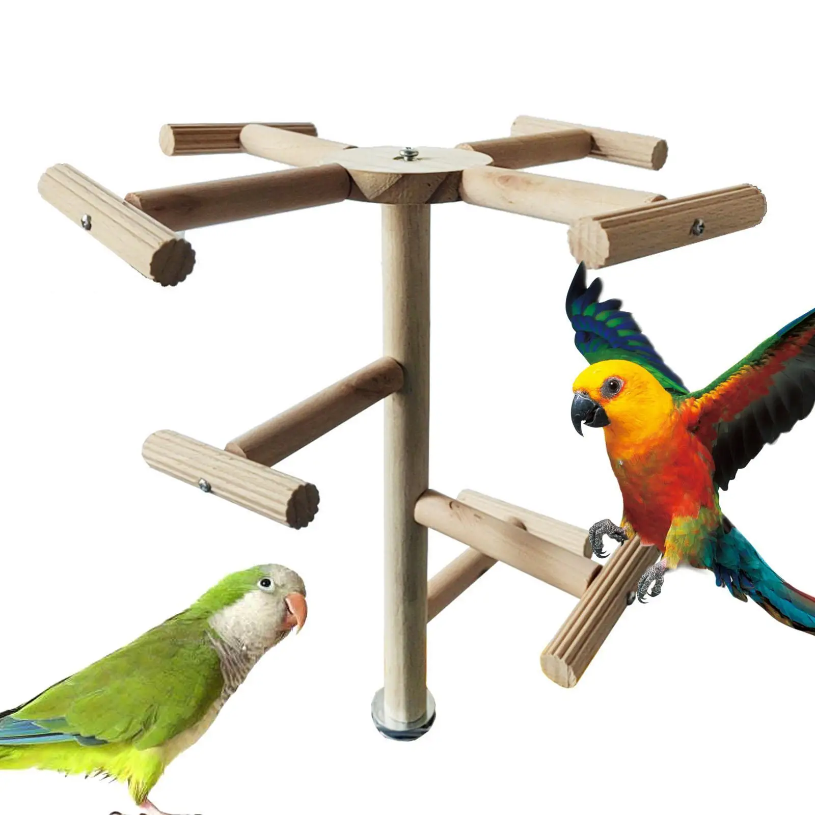 Bird Rotating Perch Toy Bird Cage Accessory with Bearings Rest Rotating Parakeet Toy for Lovebirds Conures Budgies Finches view 4