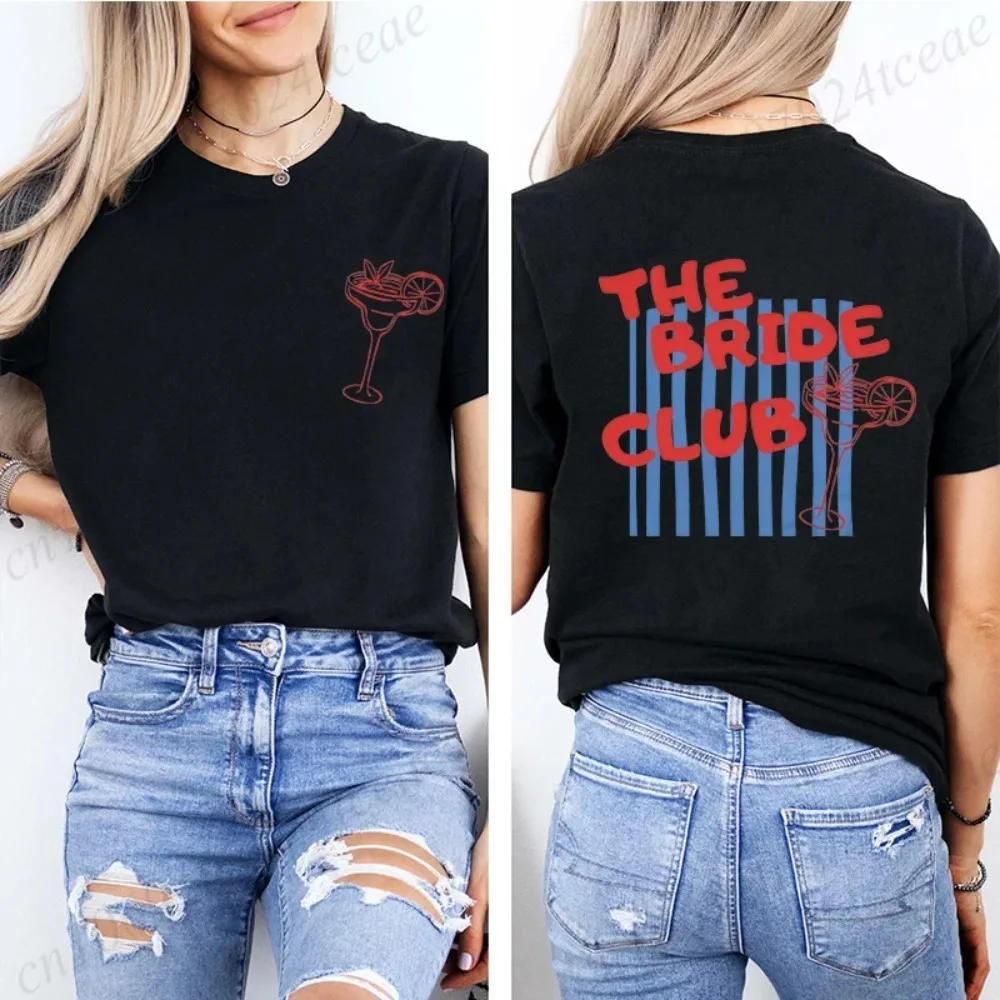 The Bride Club Junggesellinnenabschied T-Shirt Damen Retro Grafik T-Shirt Brautmode Brautjungfern-Team Top 2026 Hochzeitsoutfit – Detail 6