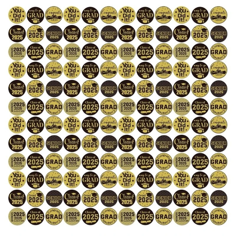 500pcs 클래스 2025 졸업 스티커 25mm 밀봉 스티커 씰 봉투 카드 옷 장식용 접착 레이블