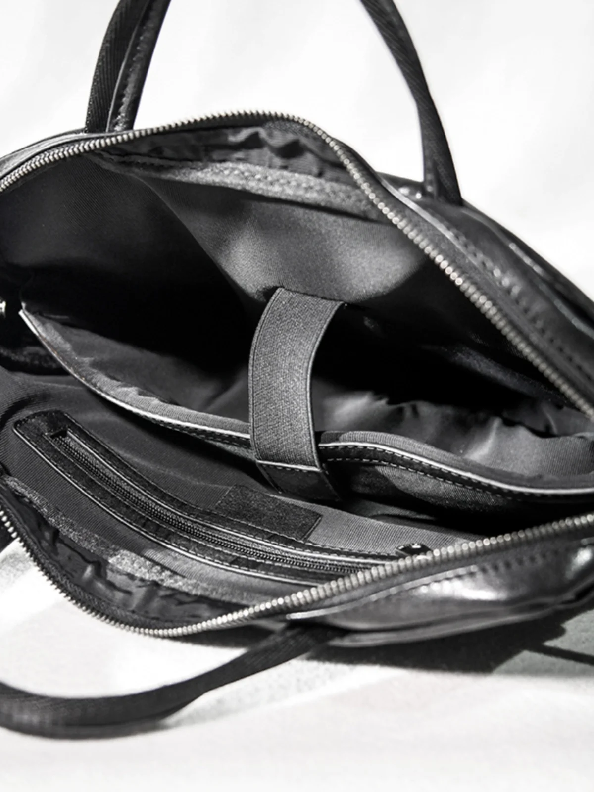 semplice moda fatta a mano in vera pelle da uomo da donna valigetta nera business casual borsa per laptop in vera pelle di mucca di lusso