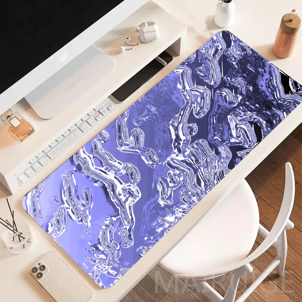 

Purple water wave abstraction Mouse Pad Large Gaming Mousepads Non-slip desk Laptop Tablet Mat Table Cushion Game Rug PC Playmat