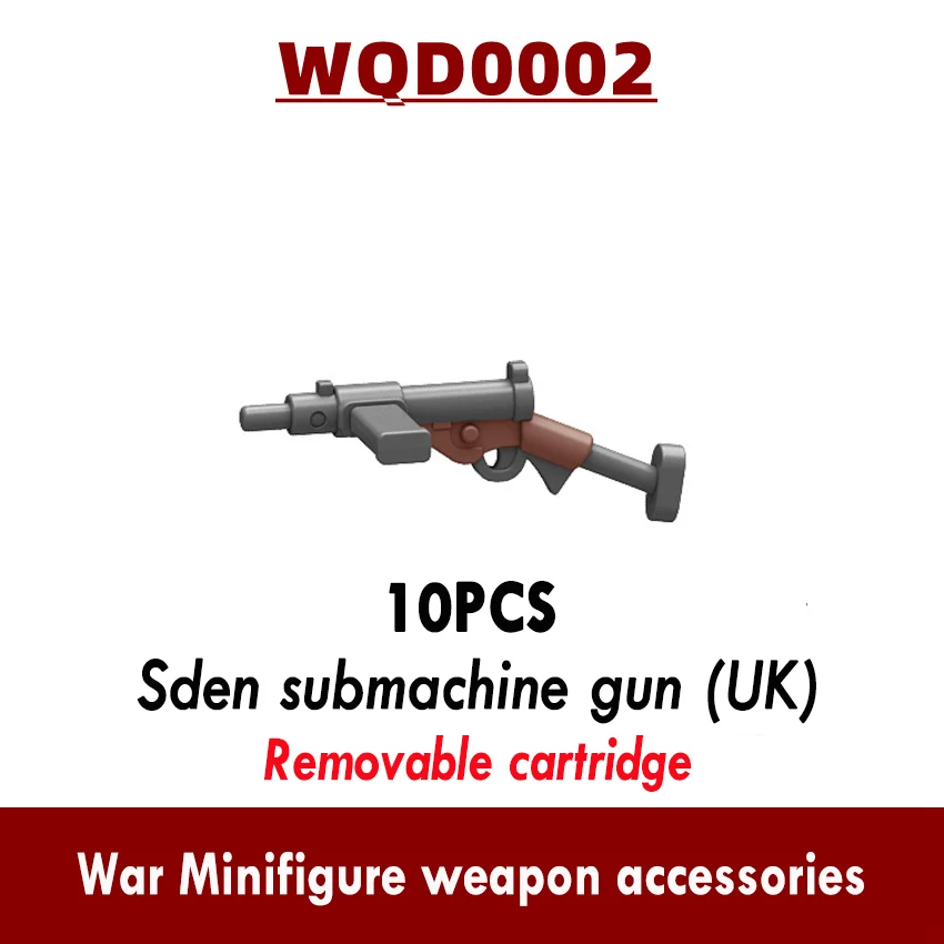 WW2 Guns Armas Mini Models Moc War Figure Accessories Kids Toys Blocks Education Gift For Boys Girls 2023 3D DIY Juguetes Bricks