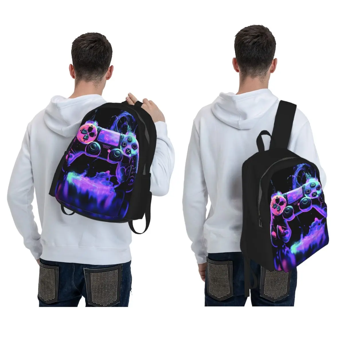 Gamer Life Gaming Backpack Daypack Large Capacity Children BookBag School Bag Shoulder Bags for Men Women