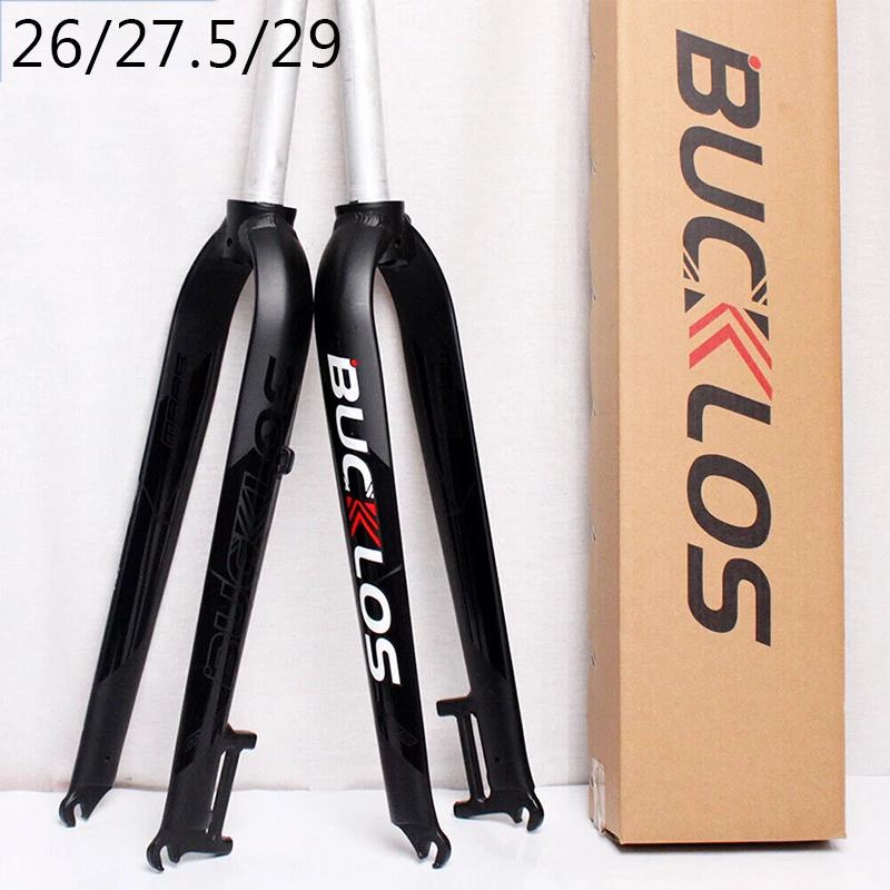 

BUCKLOS MTB Fork 26er 27.5er 29er Universal Aluminum Alloy Bicycle Rigid Fork 9*100mm Mountain Bike Fork for Disc Brake