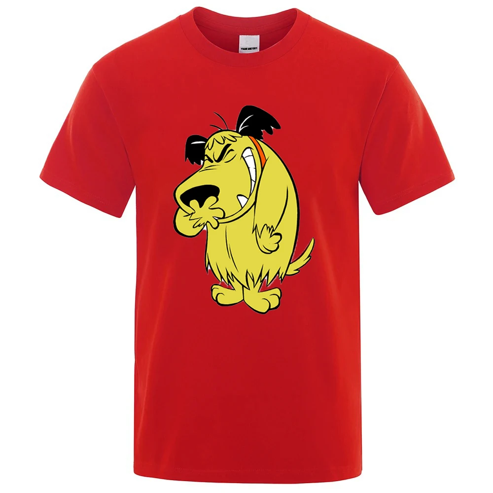 Muttley T shirt Cartoon Funny Cotton Laughing Dog Humor Hihi Heehee Haha Fashion Street T-shirt Men Brand Tee Shirt