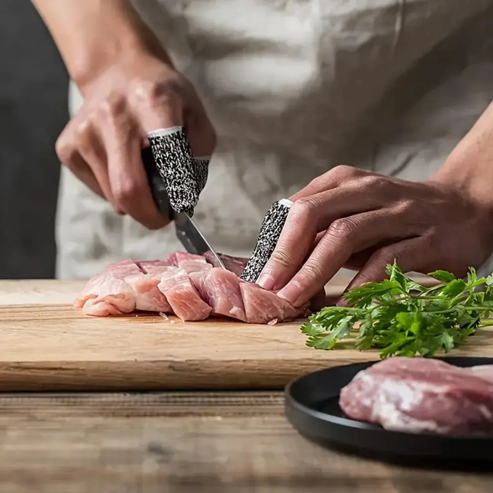 Anti-Schnitt-Fingerabdeckung, Fingerschutzhülle, 10 Stück, 5-stufige elastische, verschleißfeste Fingerhülsen, Fingerhülsen zum Schutz – Detail 8