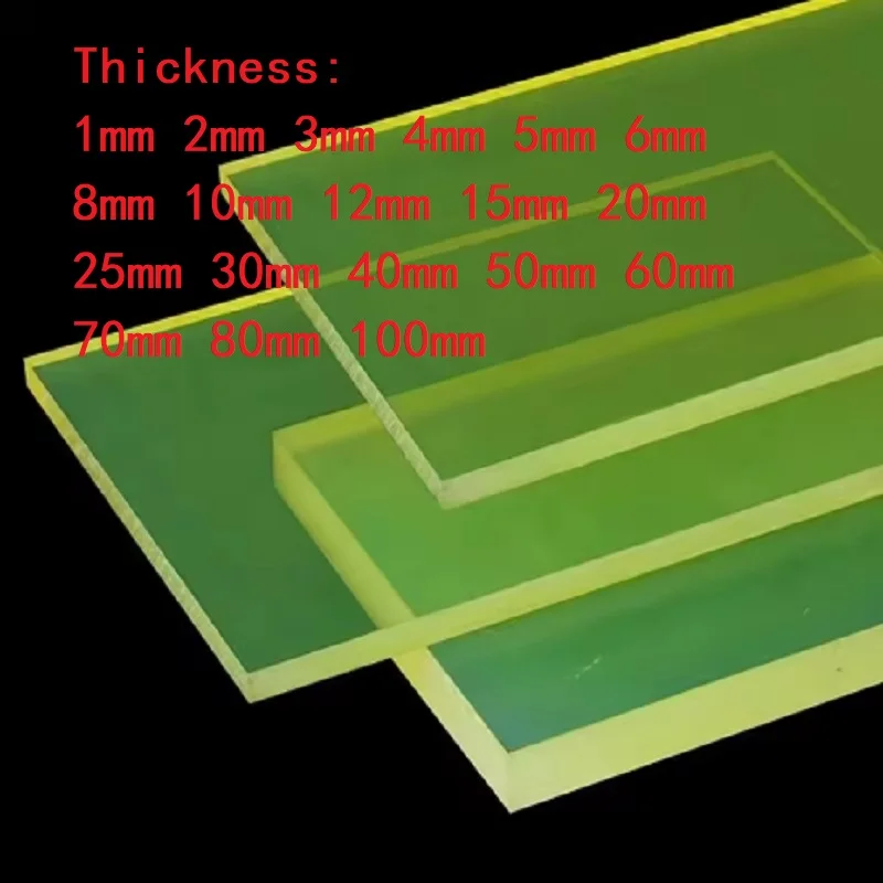 Polyurethane Elastic Rubber Sheet PU Damping Cushion Plate Plastic Board 1mm 2mm 3mm 4mm 5mm 6mm 8mm 10mm 15mm 20mm 30mm 40mm