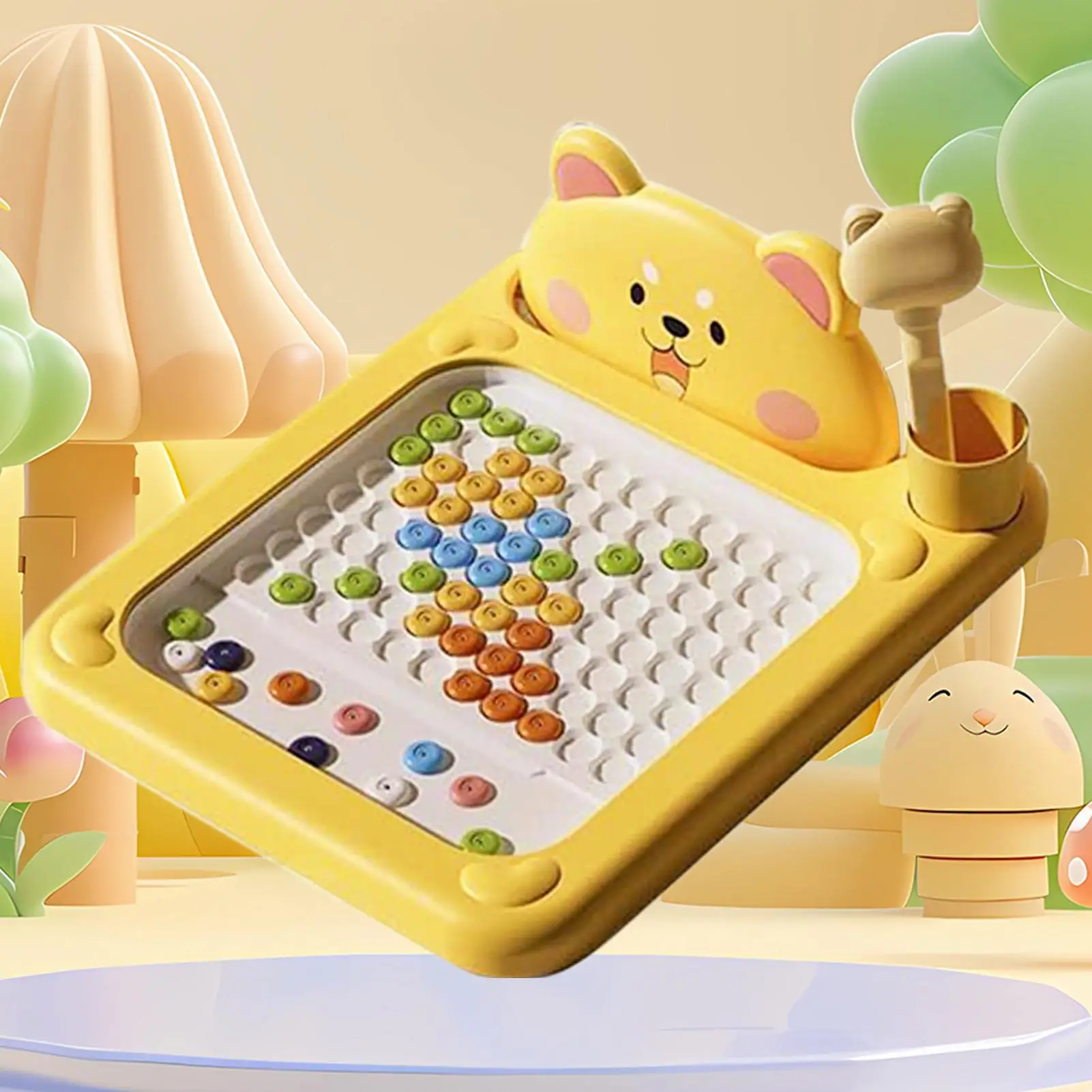 磁気ドットアート 磁気製図板 幼児用 ペン付き 教育用インタラクティブおもちゃ 対象年齢2-5歳 幼児女の子子供男の子