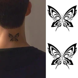 2/5/10Pcs Lasting Butterfly Fake Tattoo For Woman Man Neck Art Tattoo Sticker Herbal Temporary Tattoos Waterproof Tatuajes