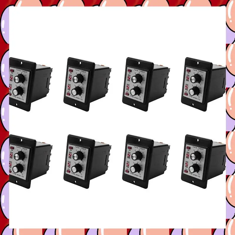 A72Z 8X On Off Tombol Relai Pengatur Waktu Kembar Sakelar Waktu Kontrol ATDV-YC 6S-60M Papan Relai AC 110/220V Akses Listrik (AC110/220V)