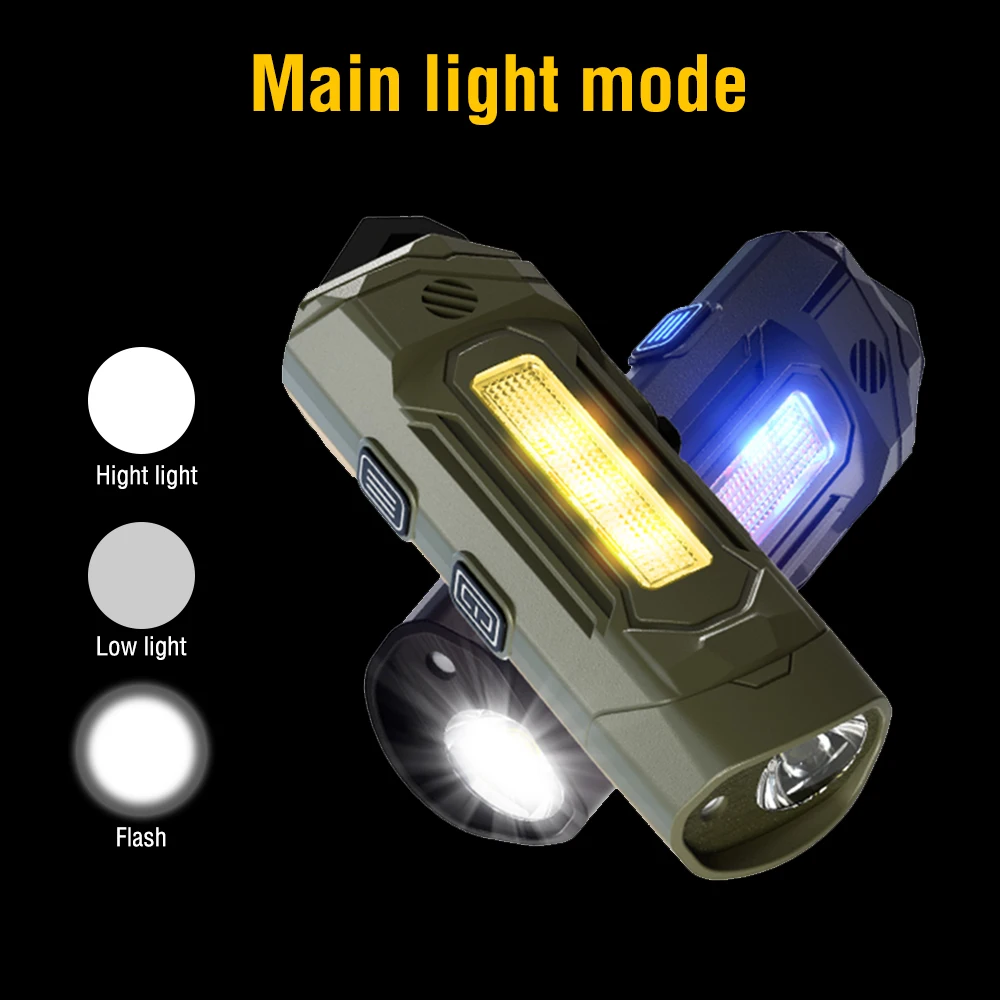 Asafee K220 Small EDC Flashlight Portable Pocket Gift Torch Light Magnet Multi-Function Flashlight with UV Light