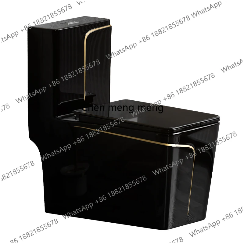 

Black light luxury toilet siphon color household flush toilet deodorant gray ceramic small apartment