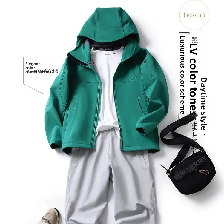 

Новая модель уличной куртки Softell с капюшоном, тонкая, ветрозащитная, водонепроницаемая, для пар, большие размеры, с флисовой подкладкой