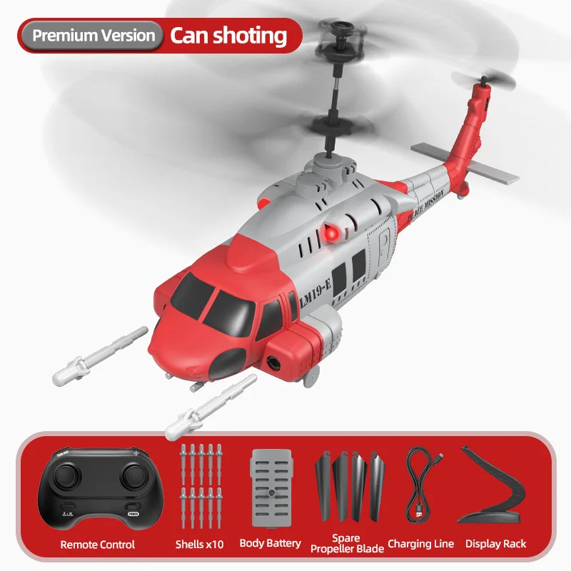 Nuevo LM19-E Black Hawk 3,5 canales RC helicóptero con cañón alta velocidad de 3 velocidades ajustable juguete para niños avión de Control remoto