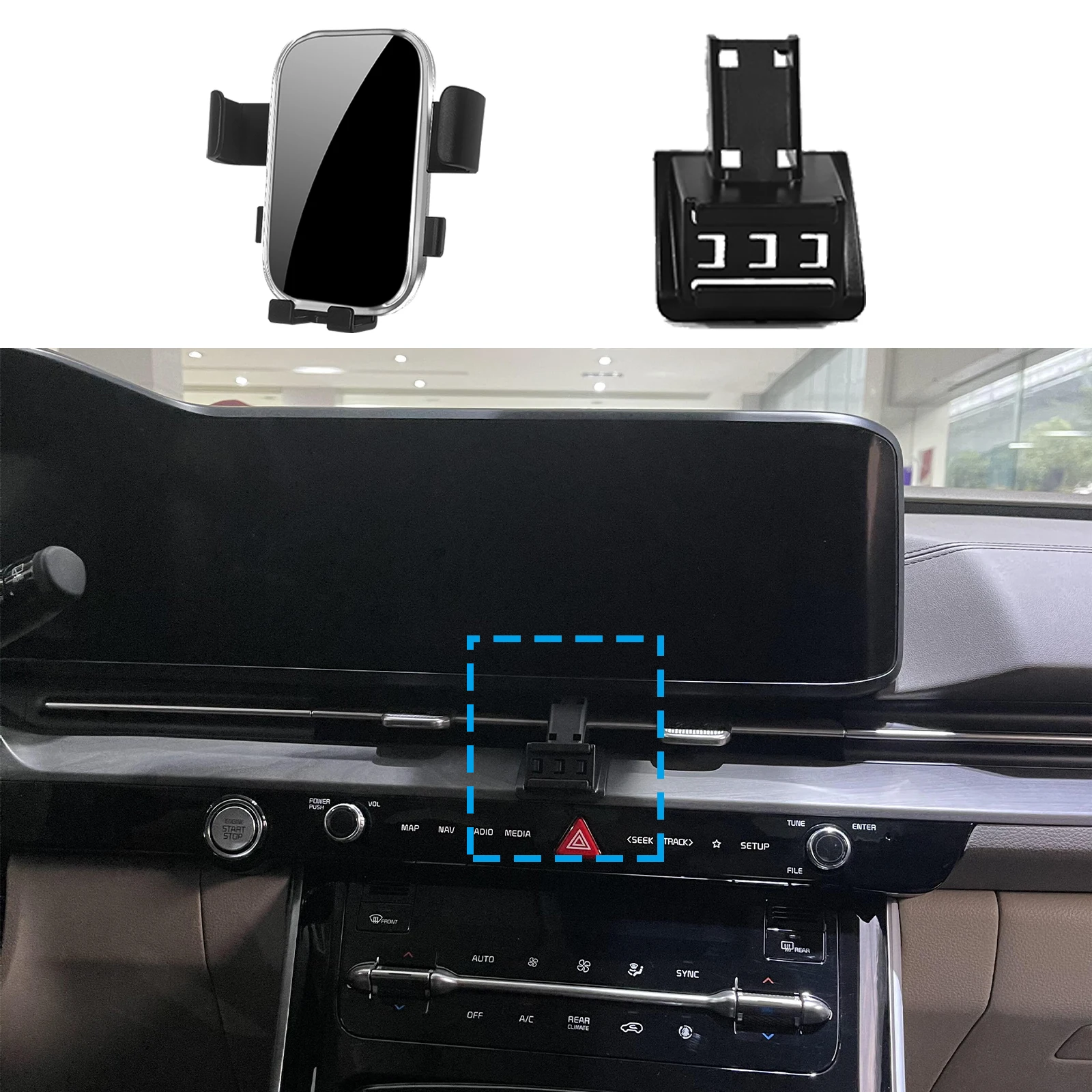 

GPS Bracket Navigation Stand Auto for Kia Carnival KA4 Kia Sedona Grand Carnival 2021 2022 2023 2024 Car Mobile Phone Holde