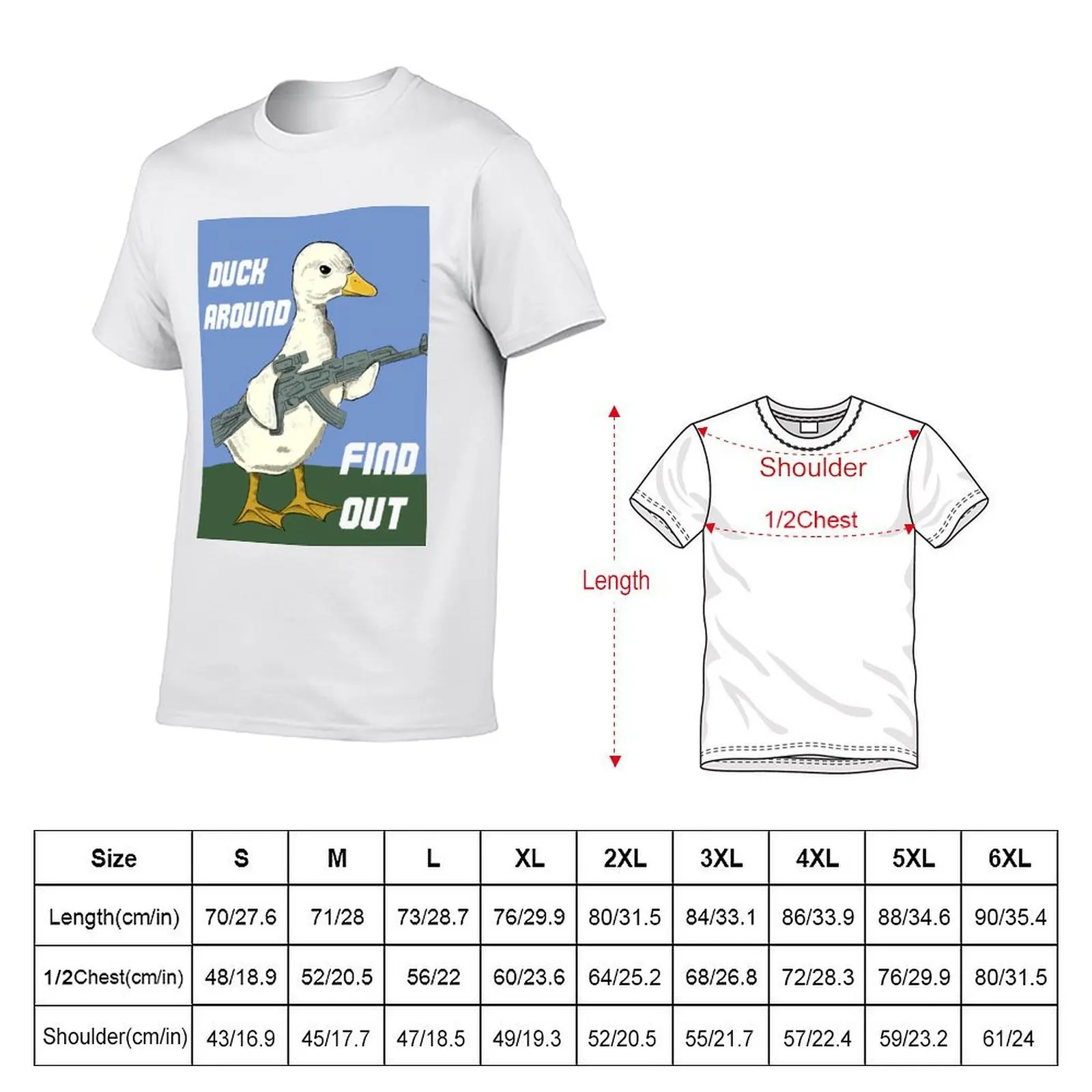 تي شيرت Duck Around Find Out تي شيرت رجالي قطن تي شيرت للرجال 100% قطن تي شيرت #5
