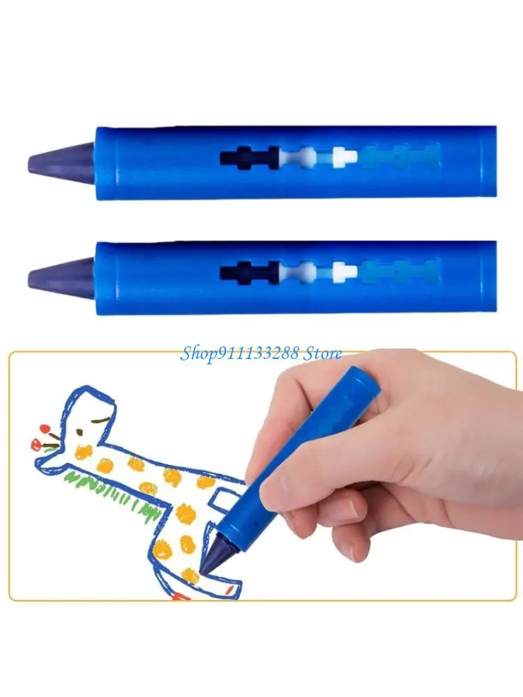 

G88D Удобная ручка-карандаш с держателем для маленькой ручки, 6 цветных моющихся мелков