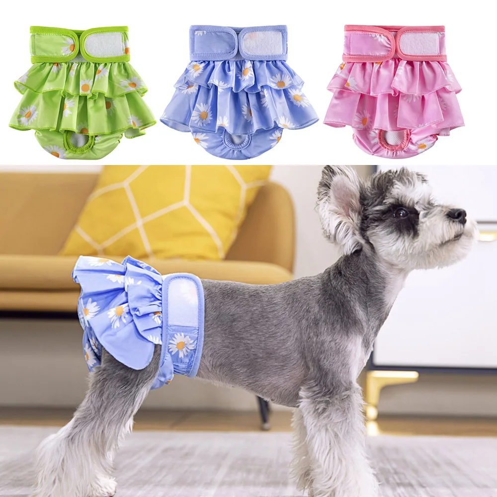 Dog Panties for Female Dogs Washable Dog Diapers Highly Absorbent Reusable Doggie Diapers for Dog Period Pet Dog Dresses Pants