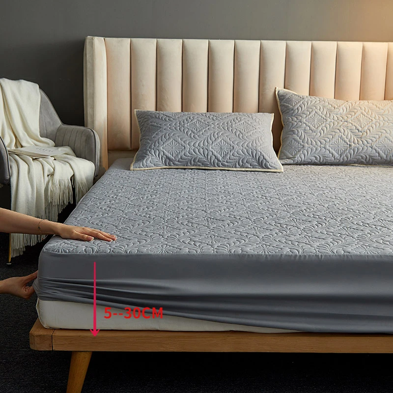 180x200cm Mattress Cover 100% Waterproof Urine Thicker Embossed Mattress Protector Bedspread on The Bed Queen King Twin Size 1Pc