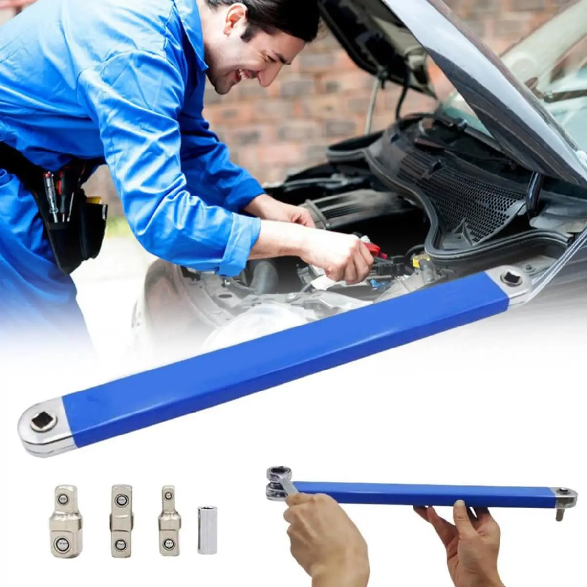 

Multi functional extended wrench, dual-purpose impact socket ratchet wrench, car wrench, manual tools for cars/motorcycles, etc