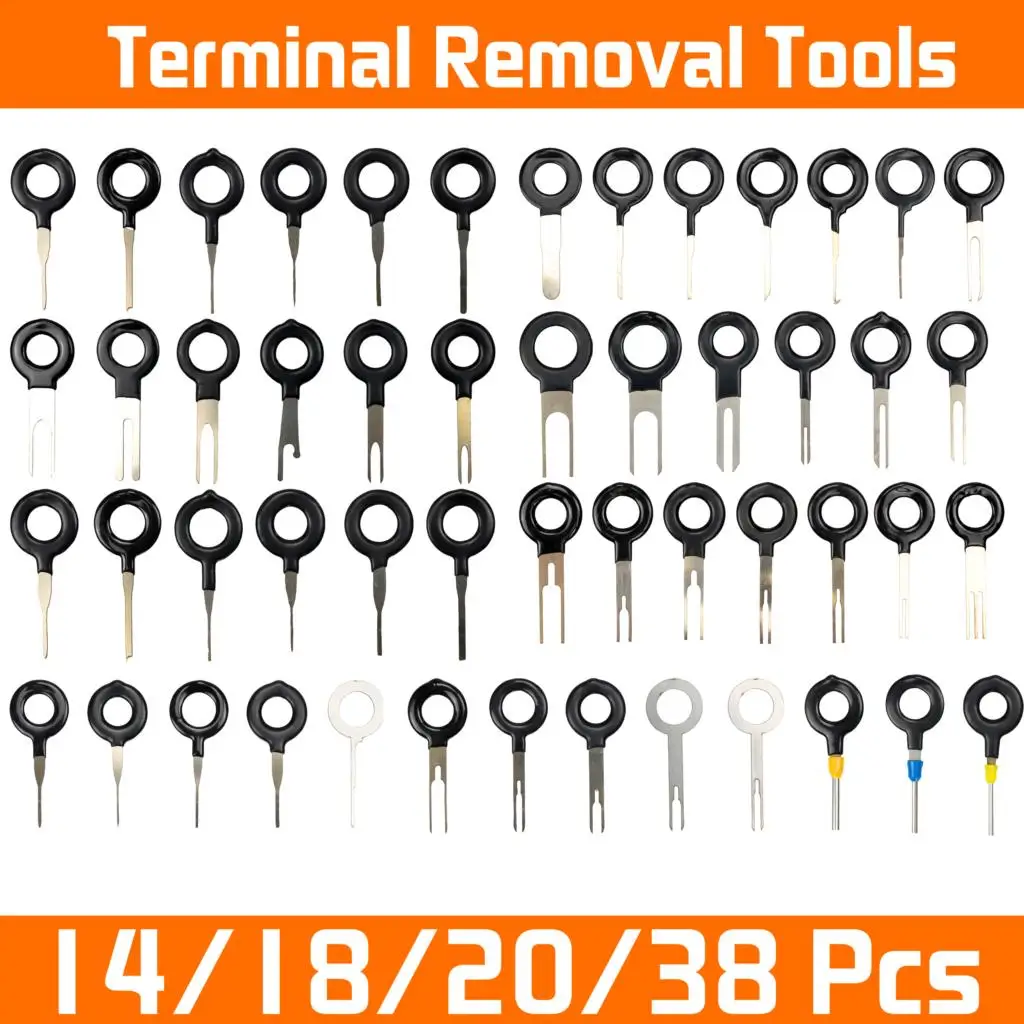 Car Terminal Removal Tool Kit With Storage Bag Electrical Wire Wiring Plug Connector Pin Extractor Puller Repair Key Hand Tools