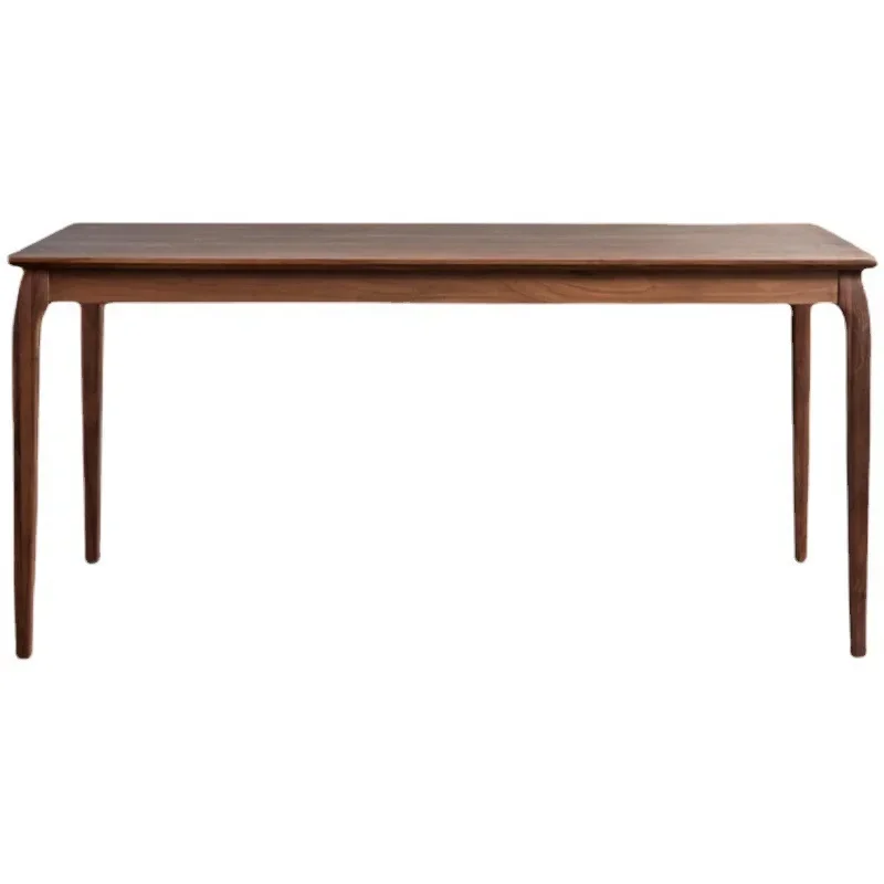 

Nordic black walnut all solid wood dining table and chair combination modern simple conference table household rectangular desk