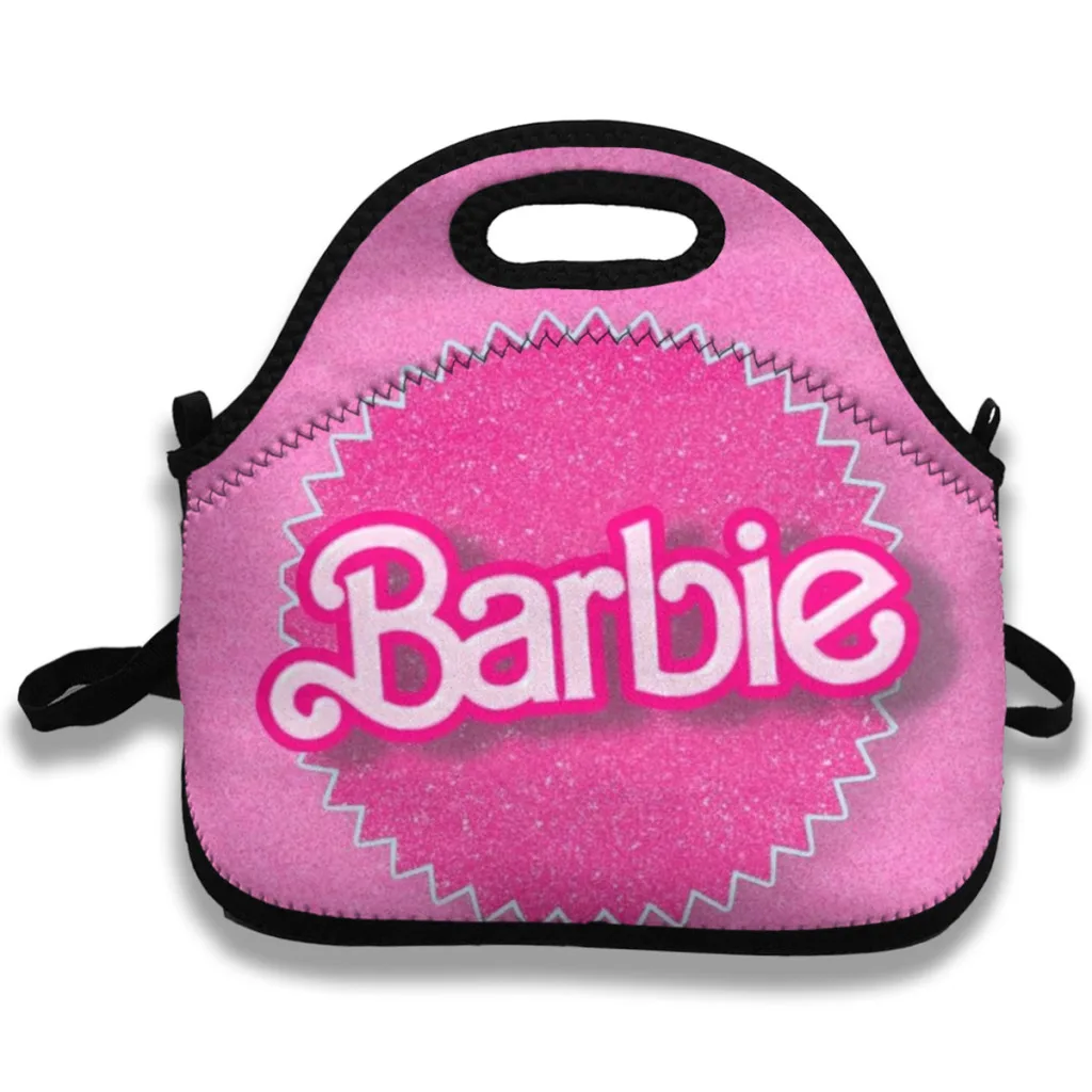 

Barbie Hot Pink Thermal Lunch Bags for Children Waterproof Lunch Box Handbag Thickened Lunchbox Bag