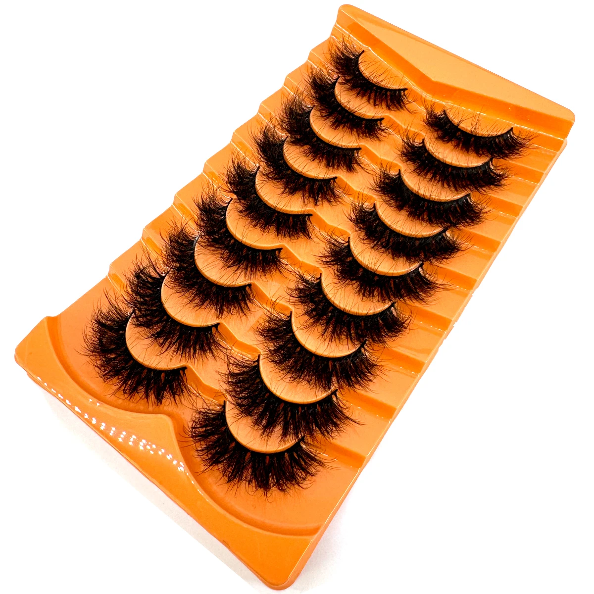 AMSDCN 8/9 Pairs Of 15-25mm Fluffy 8D Natural Dense Exaggerated Artificial Mink Eyelashes Wispy False Lashes Dramatic Look Fake - view 3