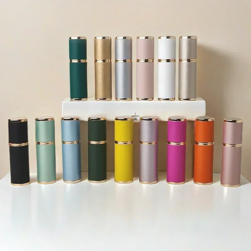 5Ml Navulbare Spuitverstuiver Draagbare Lederen Lege Cosmetische Containers Subbottelen Fijne Mist Parfum Verstuiver Cosmetisch