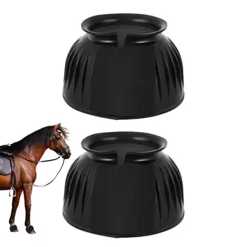 Gumowe buty z dzwoneczkami Gumowe buty dla koni 2 szt. Miękkie buty dla koni Akcesoria ochronne do sprzętu treningowego