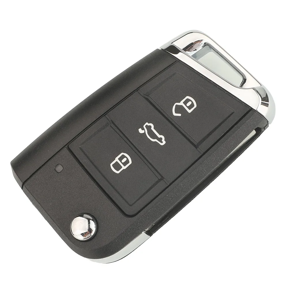 

Jingyuqin дистанционный ключ от машины для Volkswagen VW Golf Polo T-CROSS 2017-2021 Skoda Seat Hu162t 3 кнопки корпус без ключа корпус брелок