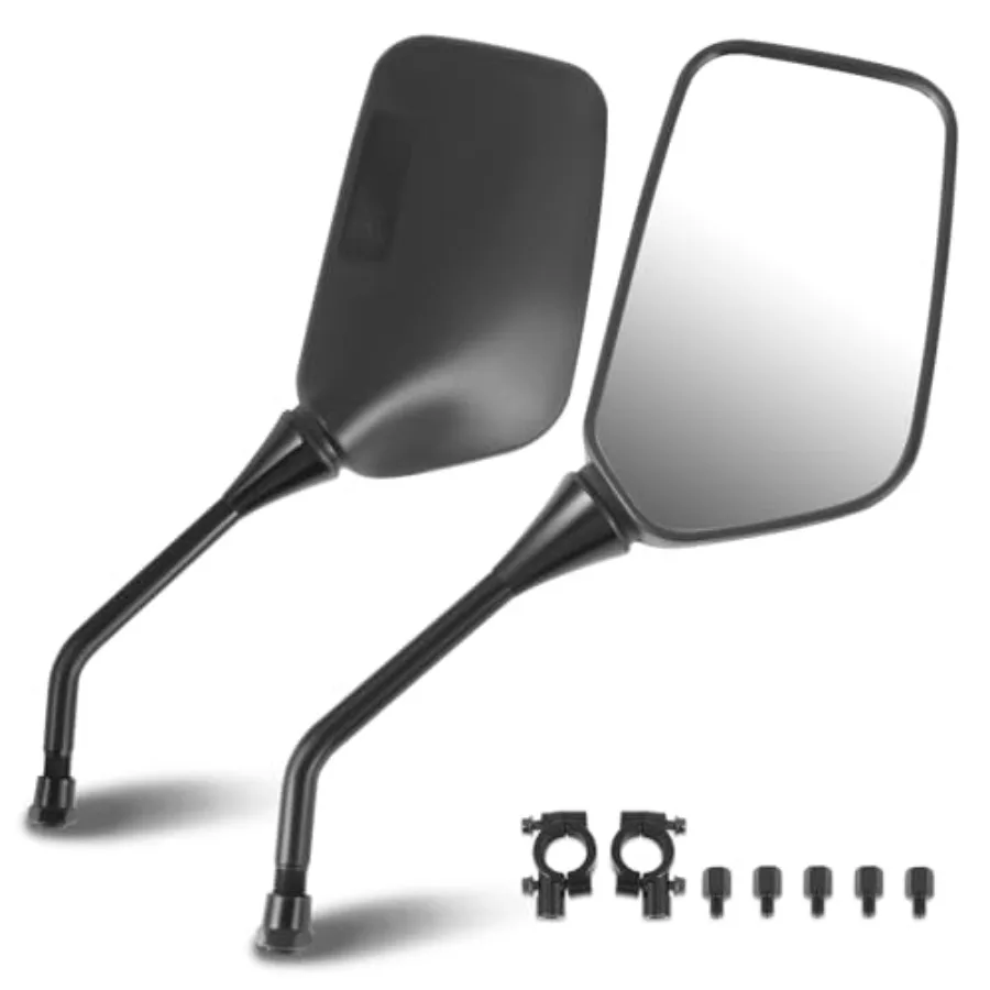 

Front Pair of ATV SideView Mirror Fits 7/8" Handlebar Compatible With Honda Suzuki Yamaha Kawasaki AVTs Scooters Dirt Bikes, St